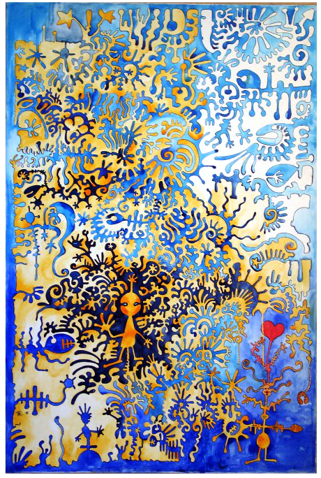 Alien, Aquarell-Painting by Raphael Egel 2001