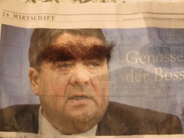 "Hair on you"Sigmar Gabriel,Politik,Satire,Kunst